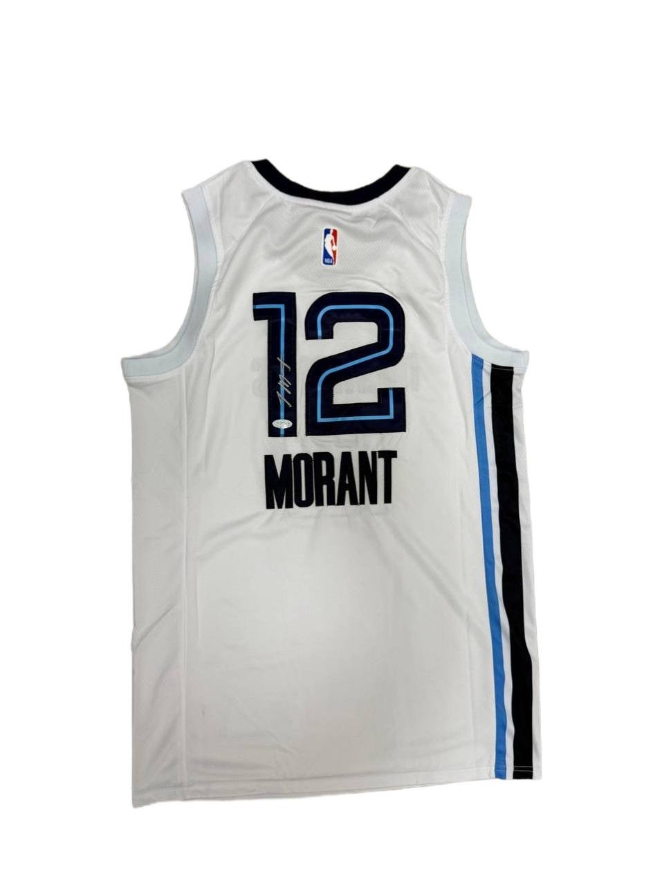 Ja Morant #12 Memphis Grizzlies Signed White NBA Jersey — with JSA COA
