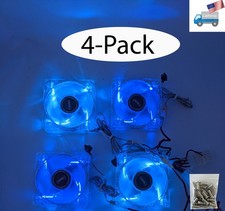 4pack: NEW Enermax Twister 80mm Blue LED 3pin 12V ON/OFF Switch Case Cooling Fan