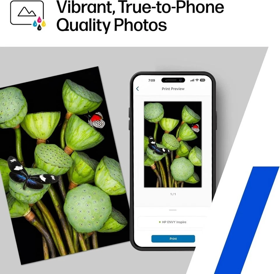 HP Envy Inspire 7255e Wireless Color Inkjet Printer, Print, scan, copy, Easy set - Image 4 of 4