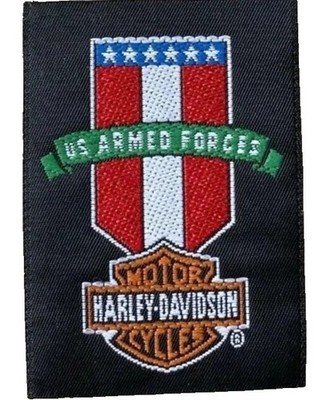 1994 HARLEY DAVIDSON - US Armed Forces Shield Patch - EXCLUSIVE IRON-ON PATCH