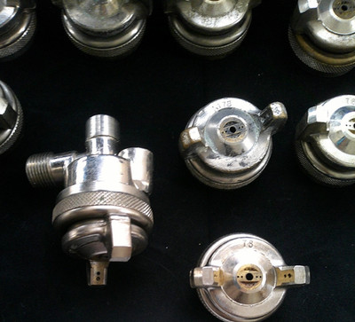 14  Genuine DEVILBISS etc #78, Spray Gun Air Cap Nozzles-used-see all pics