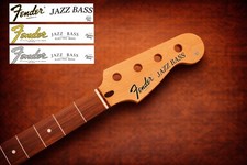 1  Fender Jazz Bass Decal Headstock Gold Grey Black Waterslide Chitarra Guitar