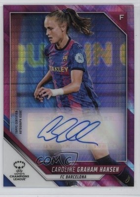 2021 Chrome UEFA Women's Champions League 38/150 Caroline Graham Hansen Auto 1o2
