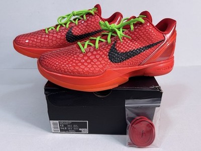 2023 Nike Kobe 6 Protro Reverse Grinch Men s 13 FV4921-600 DS OG ALL + Red Laces