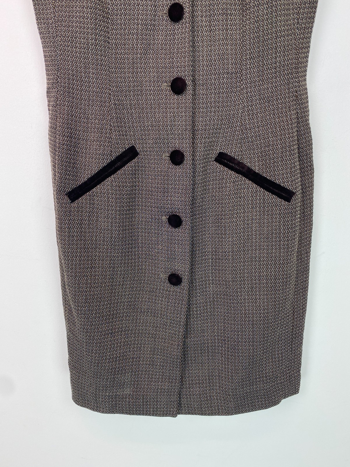 Patsy Seddon Phase Eight Brown Herringbone Dress … - image 5