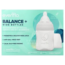 Balance Bottles, Wide, 0 Months, Slow Flow, 3 Bottles, 5 oz 150 ml Each