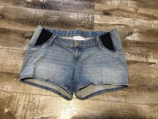 Women s Isabel Maternity Midi Short Blue Denim Shorts Size 8