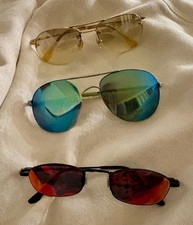 Mixed Lot of 3 Pairs Vintage Sunglasses including Revo Reflective Lens Aviators