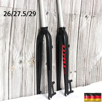 Aluminium MTB Fahrrad 26/27.5/29'' Starrgabel 1-1/8'' Gerade QR Scheibenbremse DE