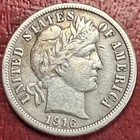 1916 Barber Dime. Better Grade. Free Shipping