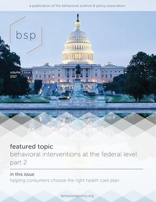 Issn Ser.: Behavioral Science and Policy bsp : Featured Topic Behavioral ...