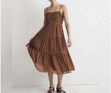 Madewell Brown Polka Dot Midi Dress Size 4
