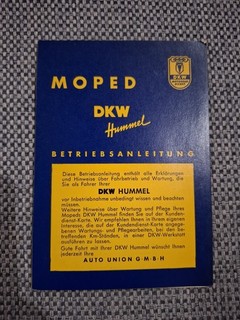 DKW Hummel Moped Betriebsanleitung