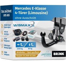 ANHÄNGERKUPPLUNG für E-Klasse W212 09-16 v. abnehmbar BRINK +13pol E-Satz JAEGER ANHÄNGERKUPPLUNG für E-Klasse W212 09-16 v. abnehmbar BRINK +13pol E-Satz JAEGER