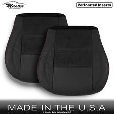 2006-2010 Fits Dodge Charger Rt Leather Perf. Bottom Seat Covers Dark Slate Gray