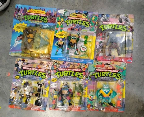 Teenage Mutant Ninja Turtles TMNT Vintage Playmates Carded Figure Lot