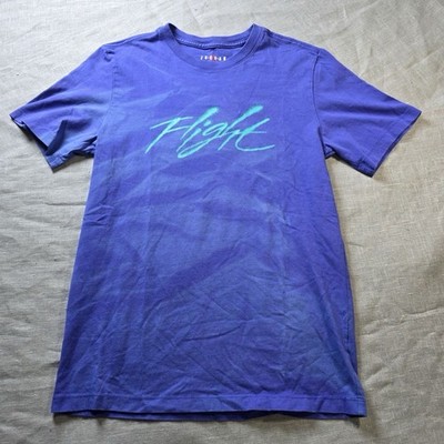 Air Jordan Flight Logo Jumpman Shirt Men Size Small Teal Purple Grape S/S Tee