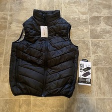 New Scorched Lightweight Heated Vest Black See Measurements Sz Large w/battery