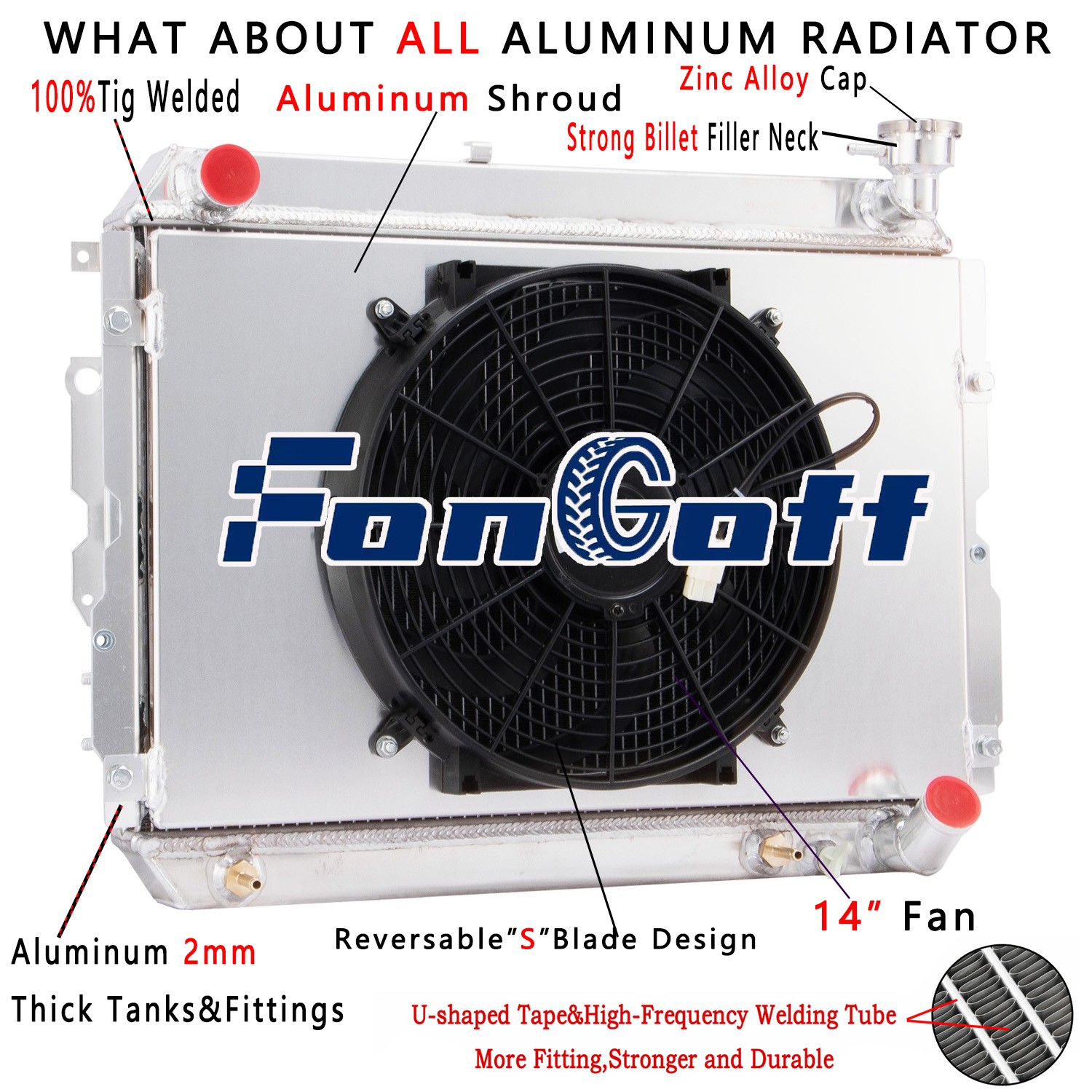 3 Row Radiator+Shroud+Fan For 1980-90 Toyota Land Cruiser FJ60 4.2 FJ62 SUV 4.0