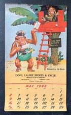 May 1948 Doug Laurie NHL Hockey Maple Leaf Gardens Calendar Lawson Wood Artist