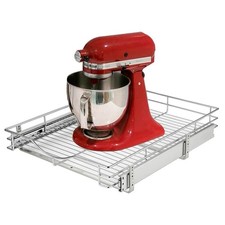 1 Tier Pull Out Cabinet Organizer 20" W x 21" D Heavy-Duty Metal Sliding Dr...