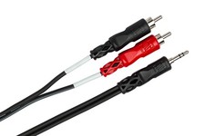 Hosa CMR-206 Stereo Breakout, 3.5 mm TRS to Dual RCA, 6 Feet 6 Feet, Black