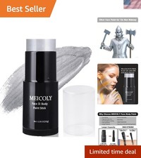 Complete Your Halloween Look with 1.06 Oz Silver Face Paint Stick - SFX Ready 