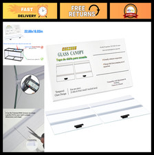 2PCS Clear Tempered Glass Canopy for 70/75/90/110 Gallon Aquariums, 22.68"x16.93