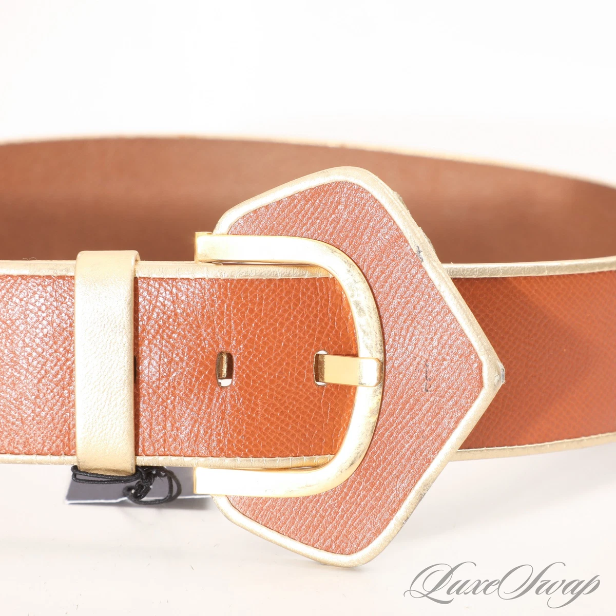 Givenchy Women\'s Leather Cream Belt Vintage Givenchy White Belt with Tortoise Large Buckle  main image 3