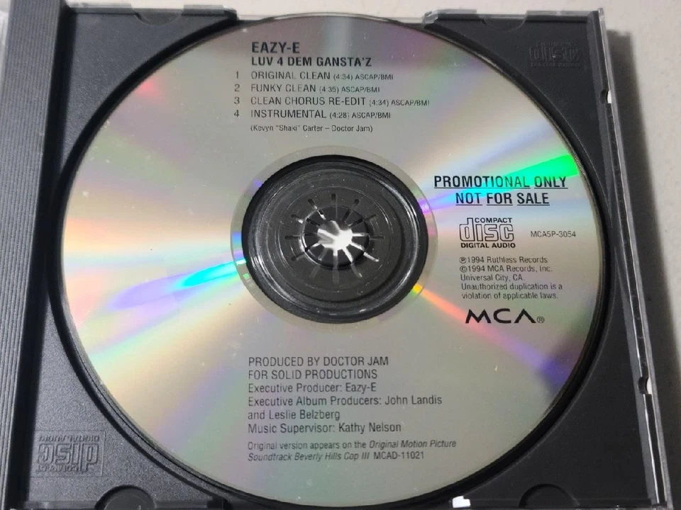 Eazy-E Luv 4 Dem Gangsta'z Single Promo CD - Image 3 of 4