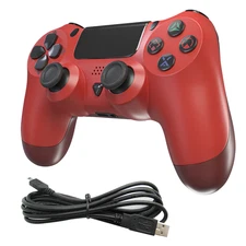 XYAB - Wireless Controller for PS4 with Touchpad, Vibration - Reactive - Red