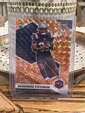 2021 Panini Mosaic - Rhamondre Stevenson #337 Mosaic Reactive Orange Prizm (RC)