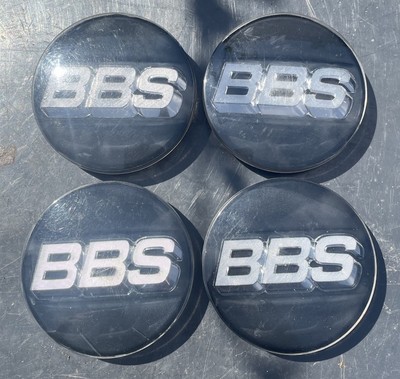 4x GENUINE BBS BLACK SILVER CENTRE CAPS RS RM MK1 MK2 GOLF 09 23 221 LUPO POLO