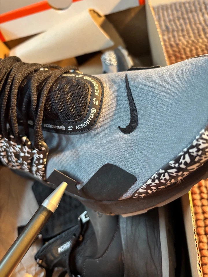 Nike Air Presto Mid EU 42.5 / US 9 / AH7832 001 / Acronym ACRNM Grey Cool - Bild 3 von 4