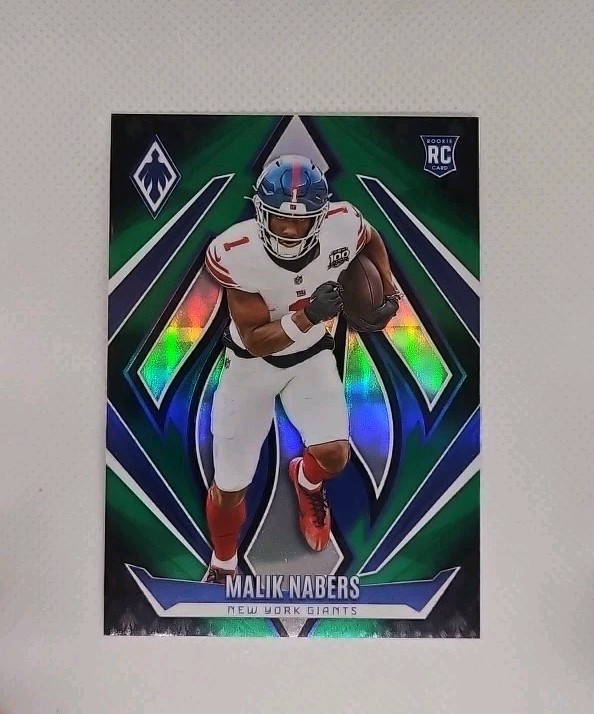 2024 Phoenix Football Malik Nabers Rookie Green Fade /199 #221 N.Y. Giants