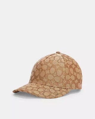 NWT Coach Signature Jacquard Baseball Hat CW766 Khaik Unisex | eBay
