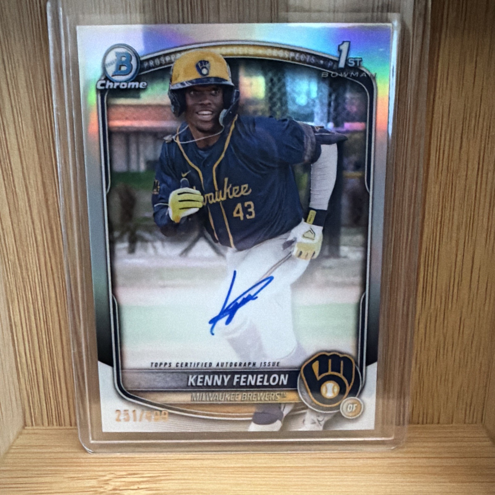 2025 Bowman Chrome Kenny Fenelon 1st Bowman Refractor Auto /499 #CPA-KF