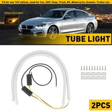 2pcs Amber White Switchback DRL Running Turn Daytime Light Fit Car Signal Truck