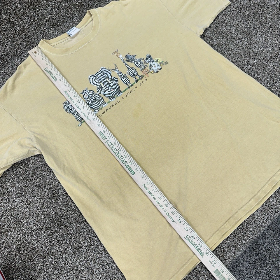 Camiseta Gráfica Cebra Zoológico del Condado de Milwaukee De Colección Para Hombre XXL Camisa de Recuerdo Turístico Foto 4 de 4