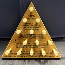 Vintage 1975 Venture Mfg IQ Tester Peg Game Triangle