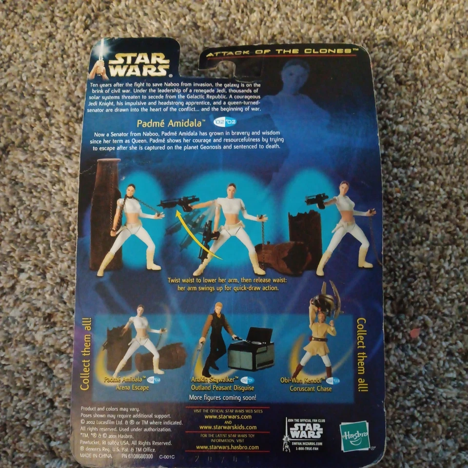 Star Wars Attack Of The Clones - PADME AMIDALA #02 Hasbro 2002 Nuevo en paquete Envío gratuito Foto 2 de 2