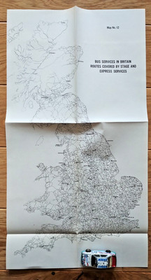 Bus Services in Britain - 1963 British Railways Map