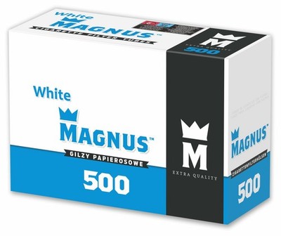 15x Box Magnus Zigarettenhülsen King Size White Filter (Packung 500 Stück)