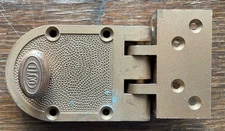 Vintage Ilco dead bolt turn latch door Lock with Angle door catch