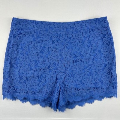 Diane von Furstenberg NWT Fausta Lace Shorts Cornflower Blue Floral S910801O16X