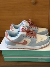 Nike SB Dunk Low Herren Sneaker EU 44 Leder grau/beige/rosa Low Top