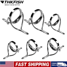 6PCS Fishing Rod Repair Kit  Tip Guide Replacement Stainless Steel Ceramic Tips