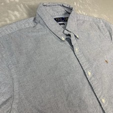 Polo Ralph Lauren Shirt Mens XL Blue Short Sleeve Classic Fit Flesh Pony Cotton