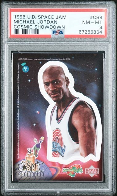 COSMIC PSA 8 JORDAN SHOWDOWN 1996 SPACE JAM PUZZLE #CS9 GRADED NBA
