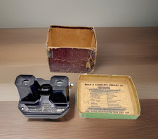 Vintage View-Master Stereoscope Viewer Sawyer  s Black w/ Original Box